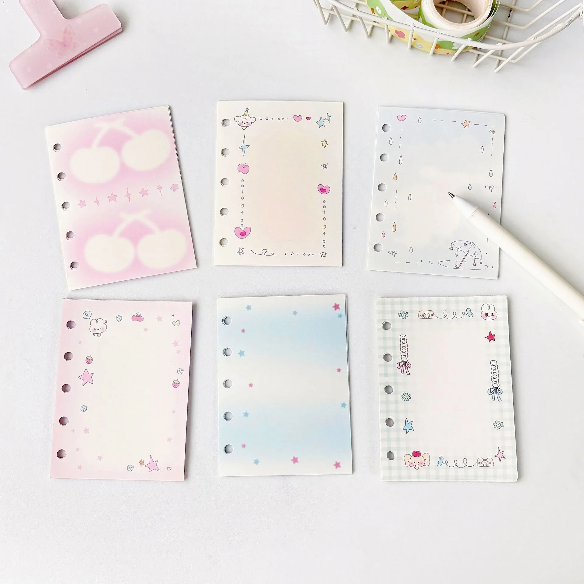 Cute & Colorful Loose Leaf Journal Pages - 60 Sheets