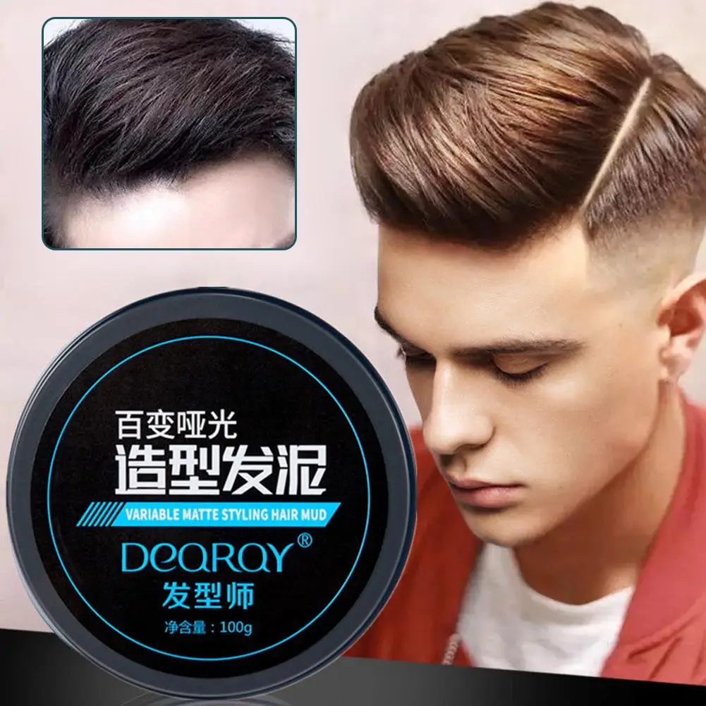 

Men's Hair Styling Wax Fast Styling Powerful Shaping Fresh Long-Lasting Fragrance Hair Clay Gel 100g Q4F8