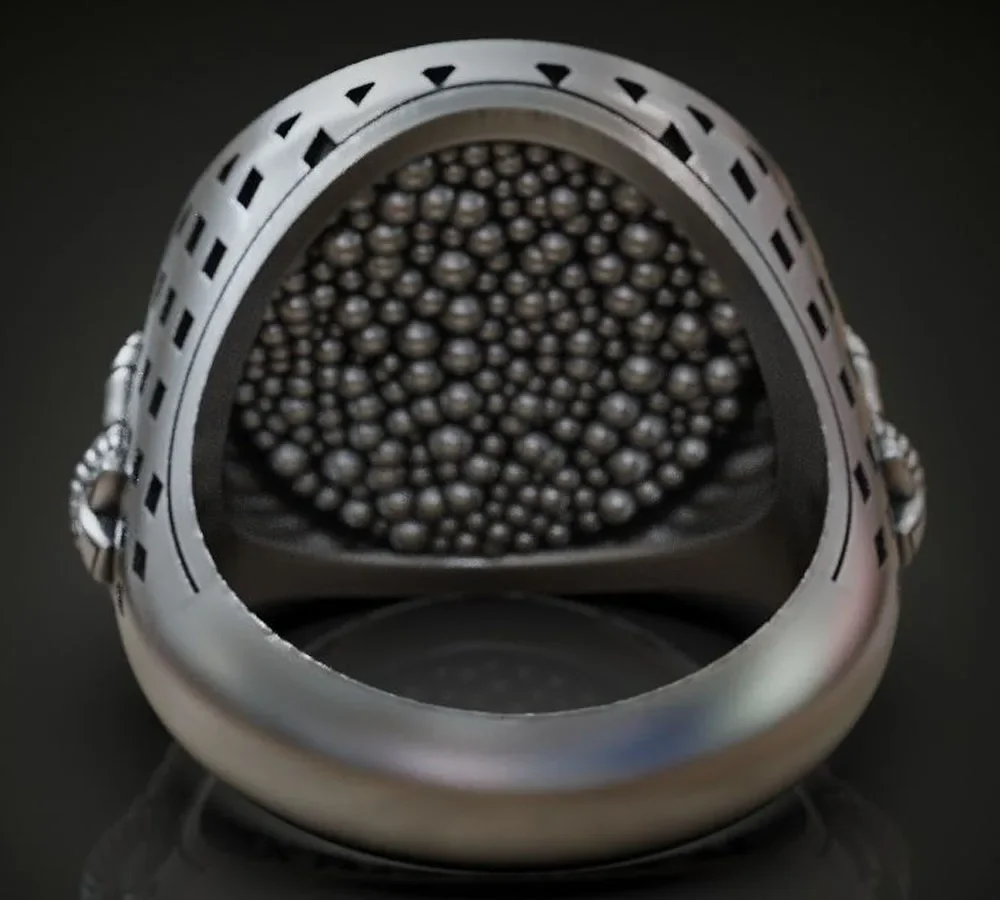 25g Jester Jocker Clown Undead Skull Punk Style Mens Rings  Customized 925 Solid Sterling Silver Rings Many Sizes 6-13