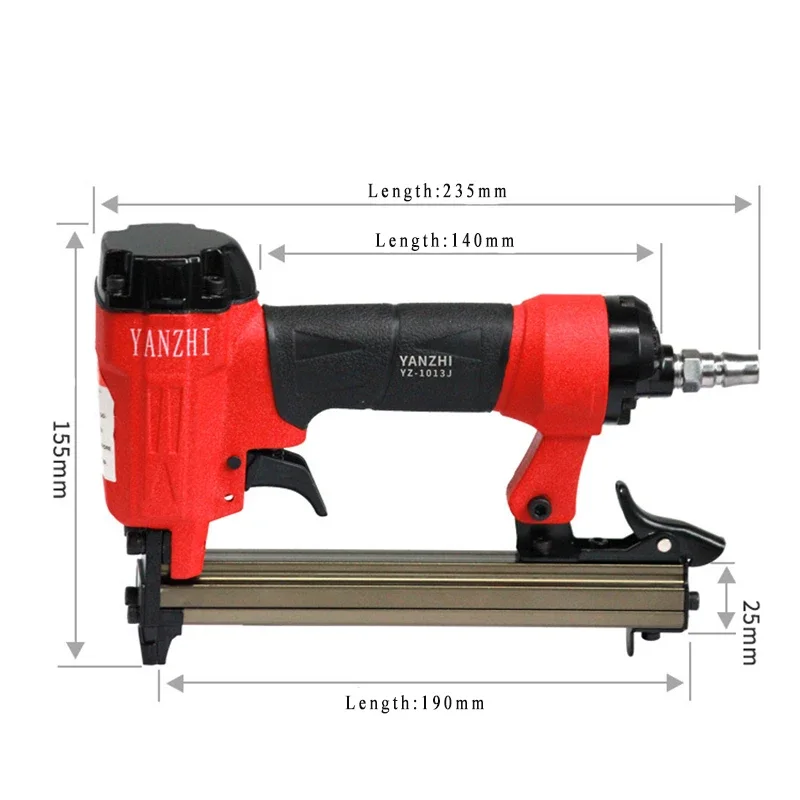 Pneumatic Staple Gun/Nail Gun Finish Nailer and Stapler 1.2x0.6mm Nail, 4-7Bar for DIY Project and Upholstery 5