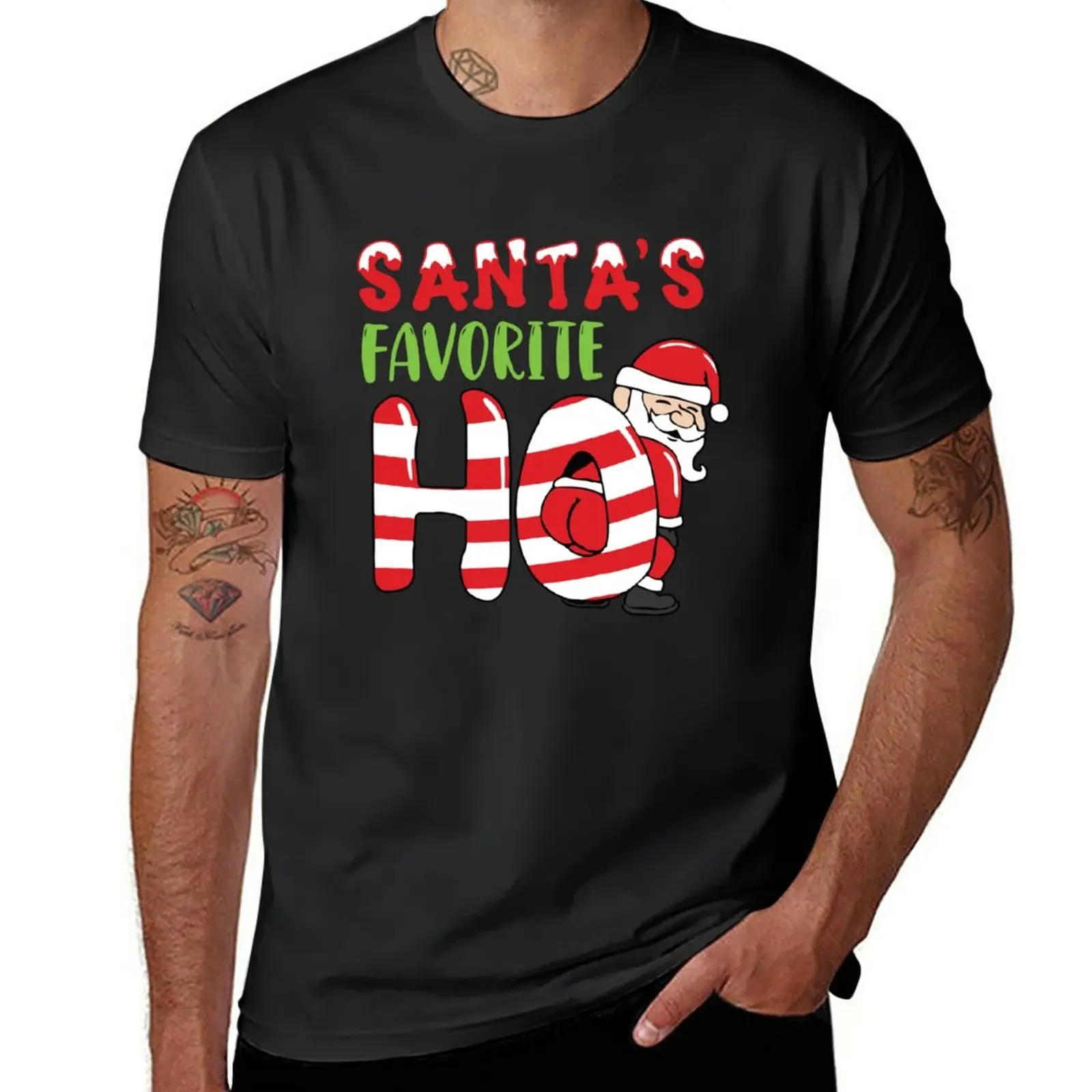 

New Santa's Favorite Ho T-Shirt Tee shirt boys animal print shirt blondie t shirt cute tops oversized t shirt men