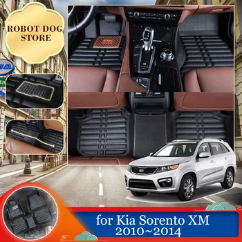 Tappetino in pelle per auto per Kia Sorento XM 2010 ~ 2014 2011 2012 Foot fodera interna tappetino impermeabile accessori per tappeti personalizzati