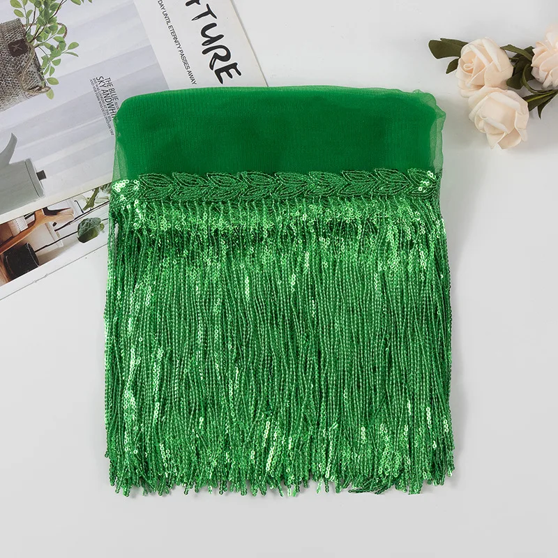 Suede Tassel Velvet Trim with Rivet and Diamond Fringe for DIY Garment Decoration