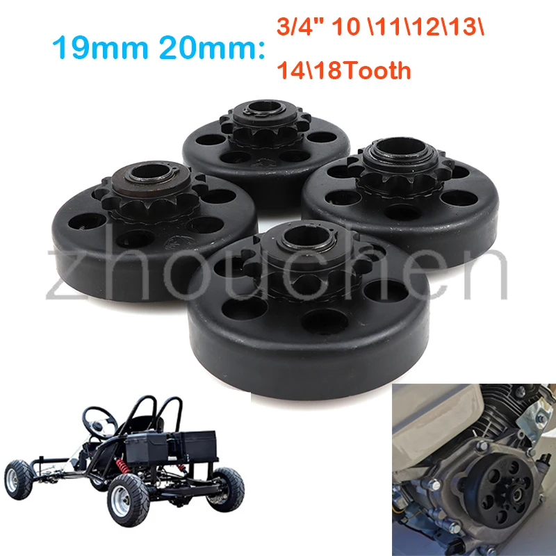 19mm 20mm GO Kart Fun Centrifugal Automatic Clutch 3/4" 10 11 12 13 14 18Tooth 420 35 428 Chain for Karting Minibike engine for go kart clutch