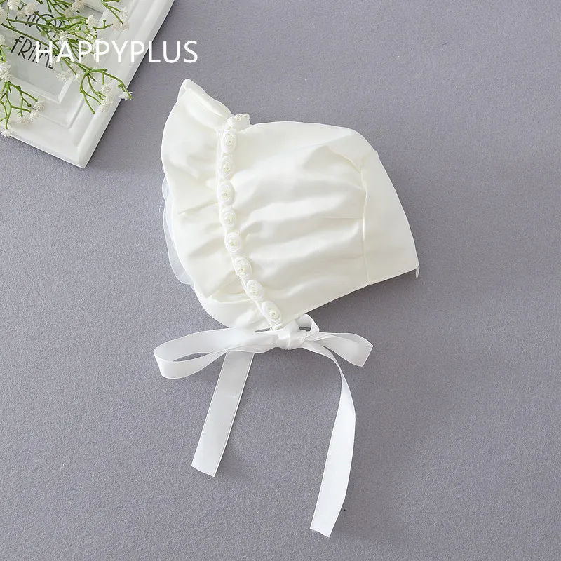 Newborn Baby Girl Christening Hat Infant Sunhat For Baptism/wedding 06