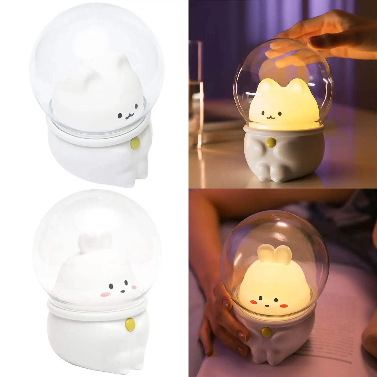 Dimmable Night Light for Kids, Light,Silicone Nightlight, USB Rechargeable Lamp for Toddler Girls Bedroom Decor