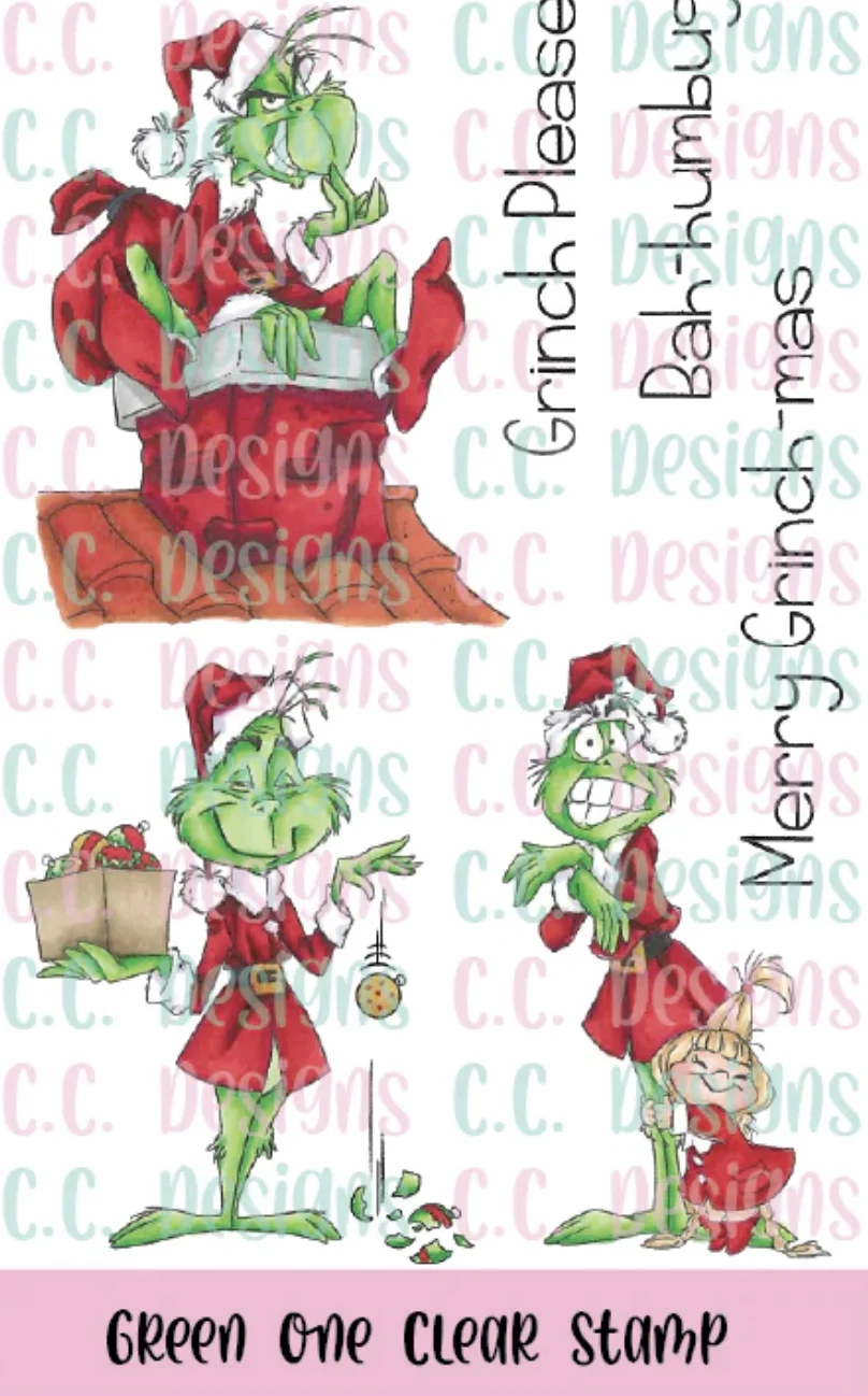 Monkey Christmas Green One Metal Cutting Dies Stencil Clear Stamp for DIY Scrapbooking Photo Album Decorative Embossing DIY Card