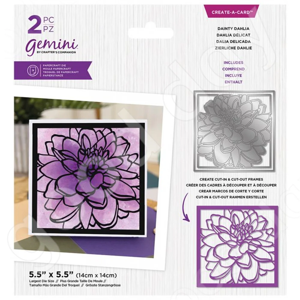

2022 New Arrival Dainty Dahlia Metal Cutting Dies Scrapbook Diary Decoration Embossing Template Diy Greeting card Handmade