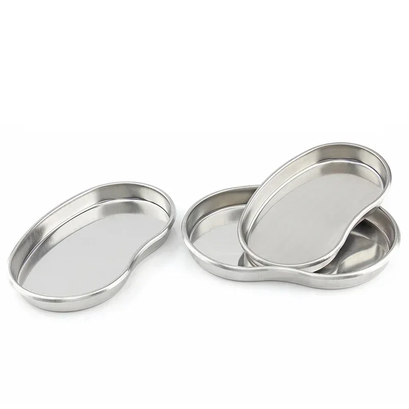 Stainless Steel Kidney Shaped Sterilized Tray Jar Pot Container Bottle Tweezers Medical Dental Surgical Cosmetic Tattoo Accesory 2