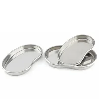 Stainless Steel Kidney Shaped Sterilized Tray Jar Pot Container Bottle Tweezers Medical Dental Surgical Cosmetic Tattoo Accesory 2
