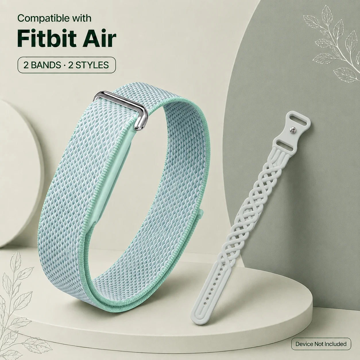 Versatile 2-in-1 Style Band Set with Unique Vine Openwork and Breathable Nylon Loop Strap