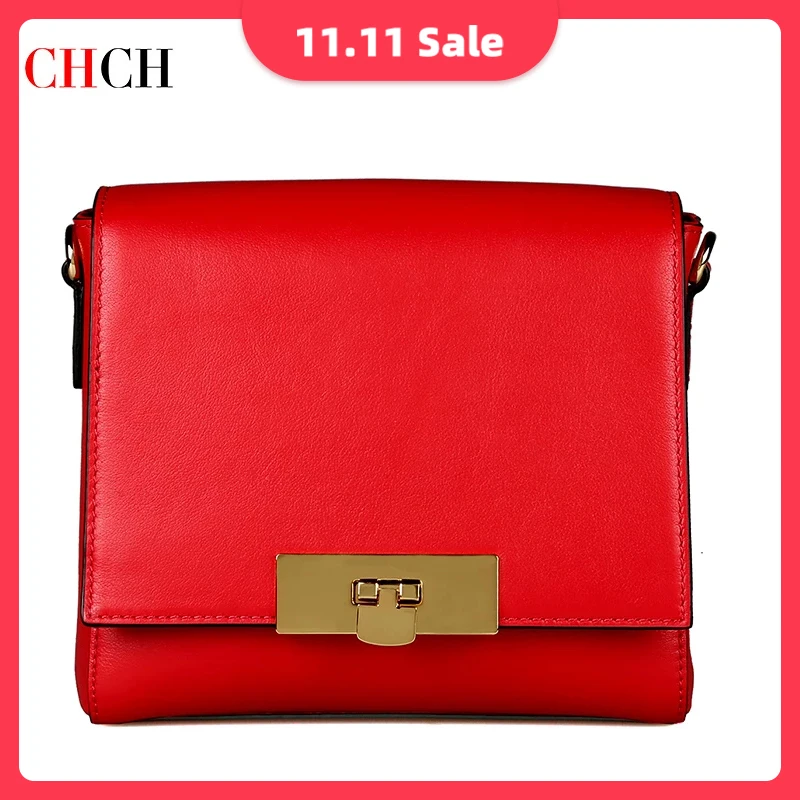 CHCH Fashion Solid Color Luxury Shoulder Handbags Female Travel Zipper
