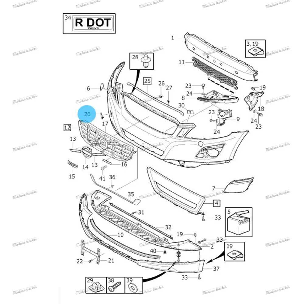 Front Bumper Tow Hook Cover FOR VOLVO XC60 2009 2010 2011 2012 2013 car