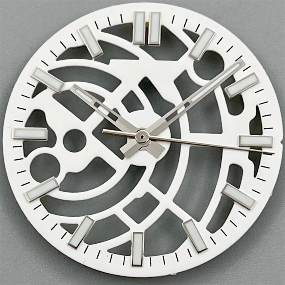 29mm Multi-Color Skeleton Watch Dial and Luminous Hand Set