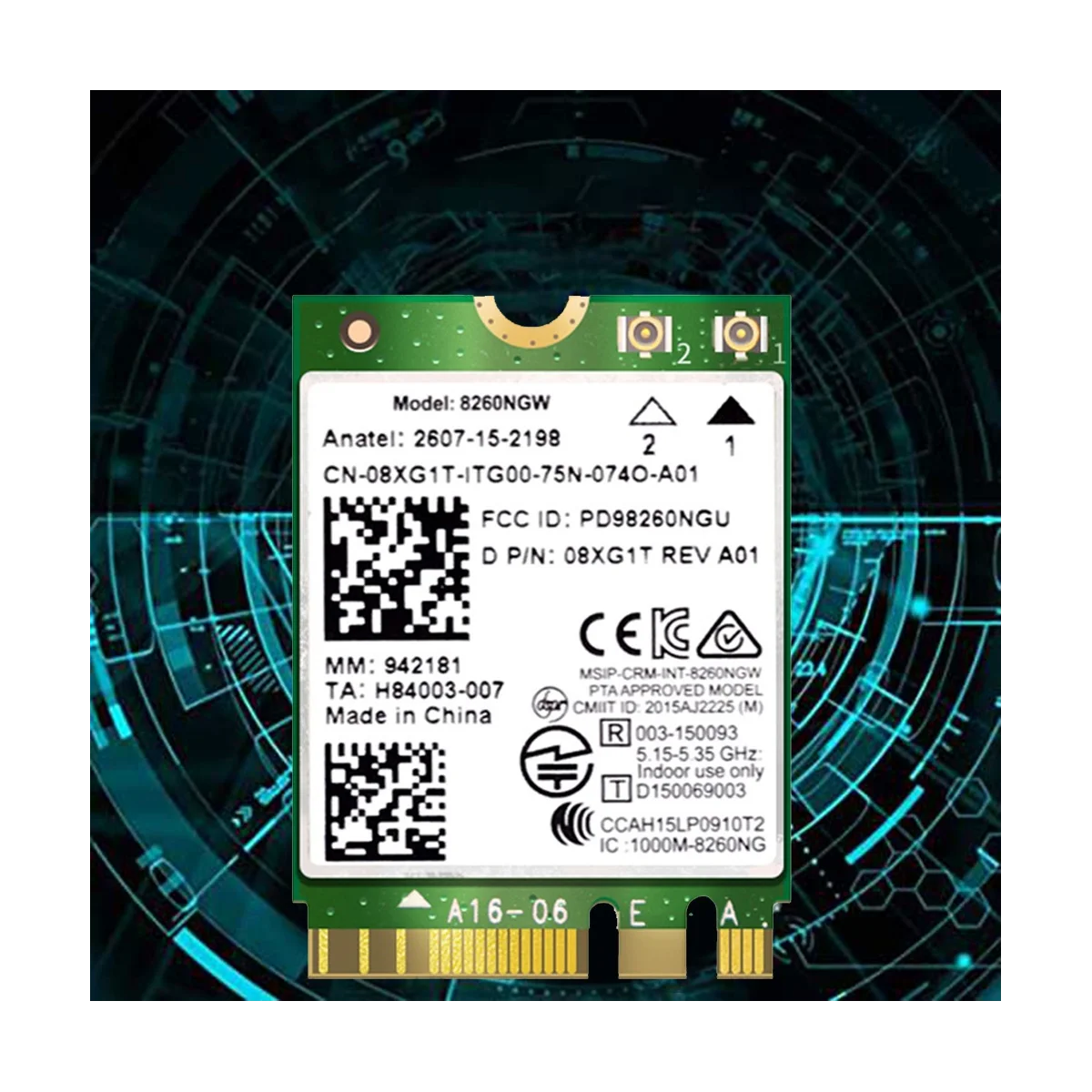 8260 8260ngw WLAN-Karte 2xantenne 2,4g/5GHz 867m Bluetooth 4,2 ngff m.2 WLAN-WLAN-Karten modul für Intel AC