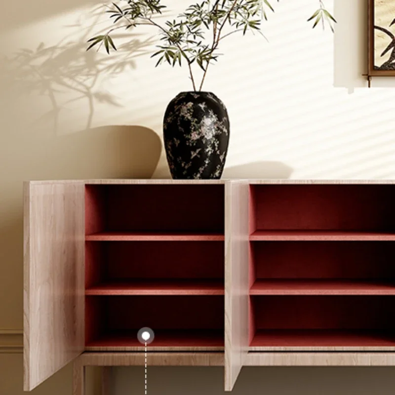 Bamboo Cabinet Storage Kitchen Wooden Furniture Organization Shelf Door Folding Wood Unit Item Coffee Maker Ilot Cuisine Alacena 3