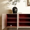 Bamboo Cabinet Storage Kitchen Wooden Furniture Organization Shelf Door Folding Wood Unit Item Coffee Maker Ilot Cuisine Alacena 3