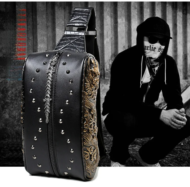 Nuovo stile monospalla diagonale incrociato con grande capacità per borsa da petto casual in PU da uomo_voghion.com