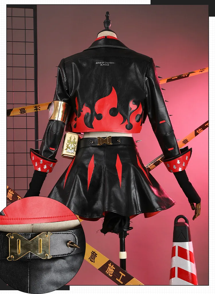 Zenless Zone Zero: Burnice Whita | Black Uniform Cosplay Costume Set 29 Zenless Zone Zero Burnice White Sons of Calydon Punk Uniform Cosplay Costume