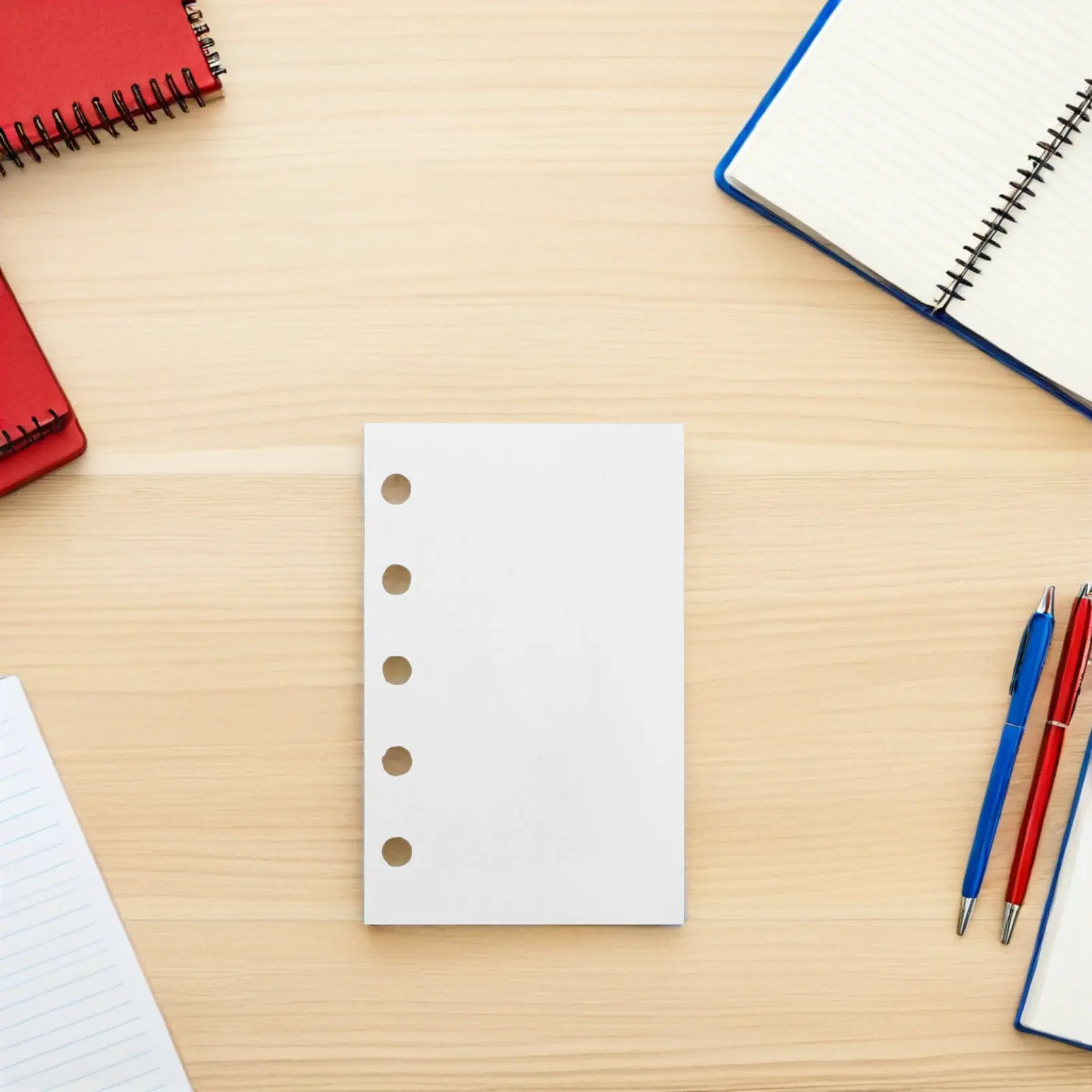 100Pcs 스티커 앨범 바인더 페이지 양면 이형지 4.1x2.6 스티커 정리함 보관 앨범용 펀칭 바인더 인서트