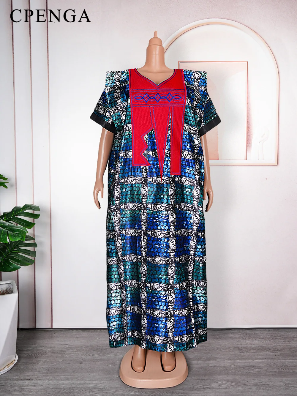 2023 Print African Maxi Dress for Women Elegant Lady Wedding Evening Party Gown Plus Size Africa Ankara Dashiki Kaftan Clothes