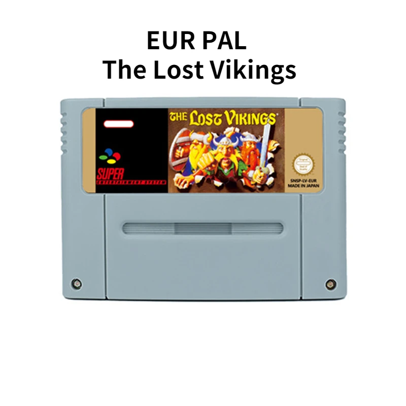 O perdido vikings 1 2 jogo de ação para snes 16 bit retro carrinho