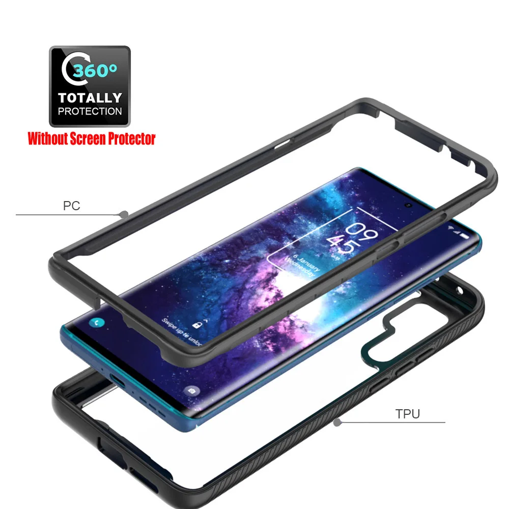 Shockproof Crystal Clear Back Panel Bumper Case - Enhanced Protection Cover