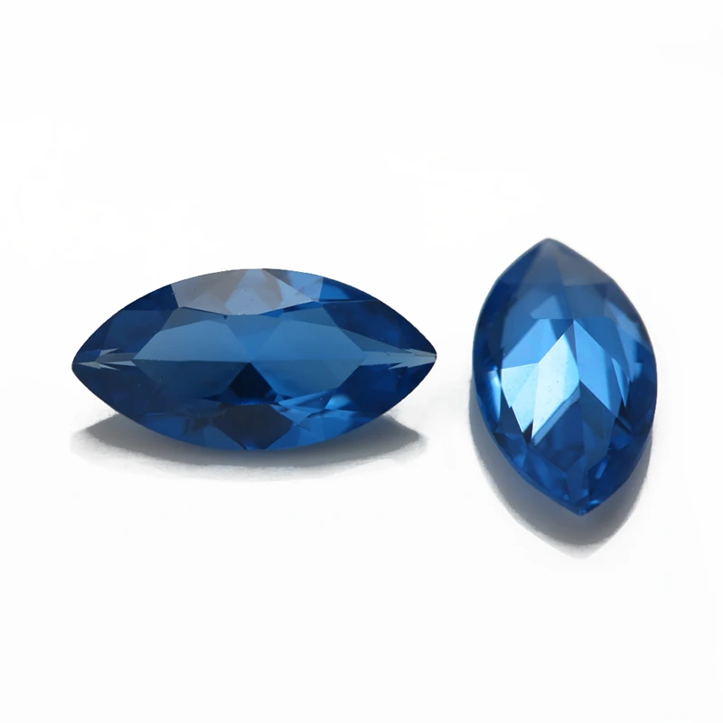 Фото Размер 3x6mm ~ 8x16mm 106 #109 #120 #113 # синий камень Maquise форма синтетический шпинель драгоценный камень для изготовления ювелирных изделий №5