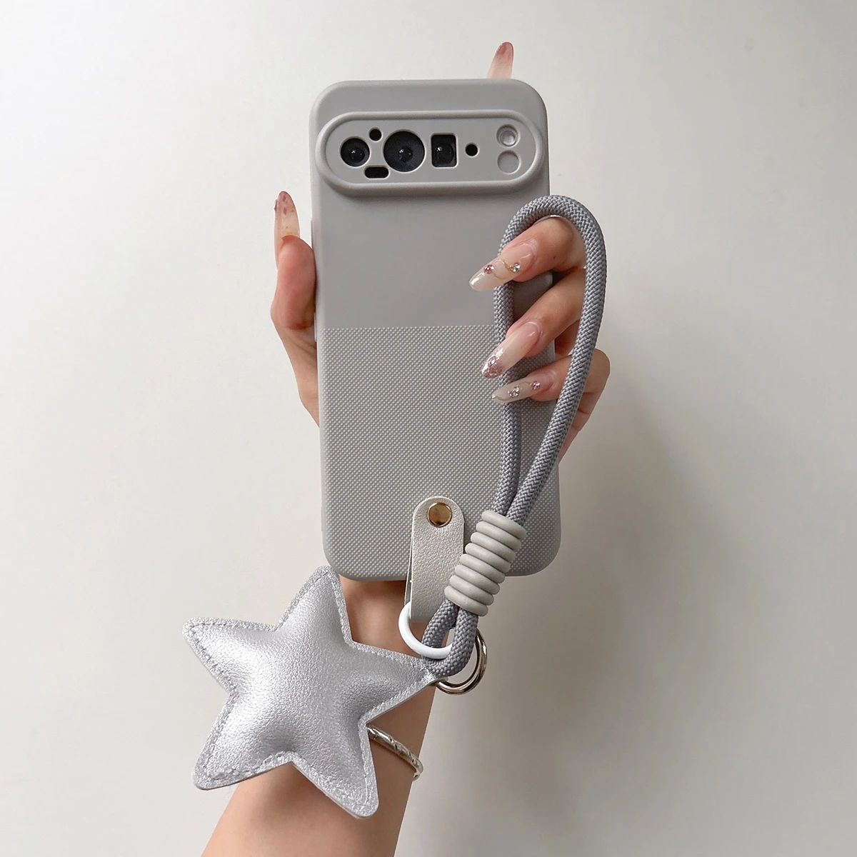 Polka Dot Silicone Star Strap Lanyard Phone Case - Soft Cover
