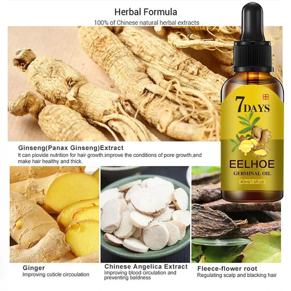 Hair Growth Oil hair essence oil hair growth oil hair oil 7 Days Fast Hair Growth Essential Oils 10/20/40ml Dense Regrowth Ginger Promote Regeneratin Germinal Oil