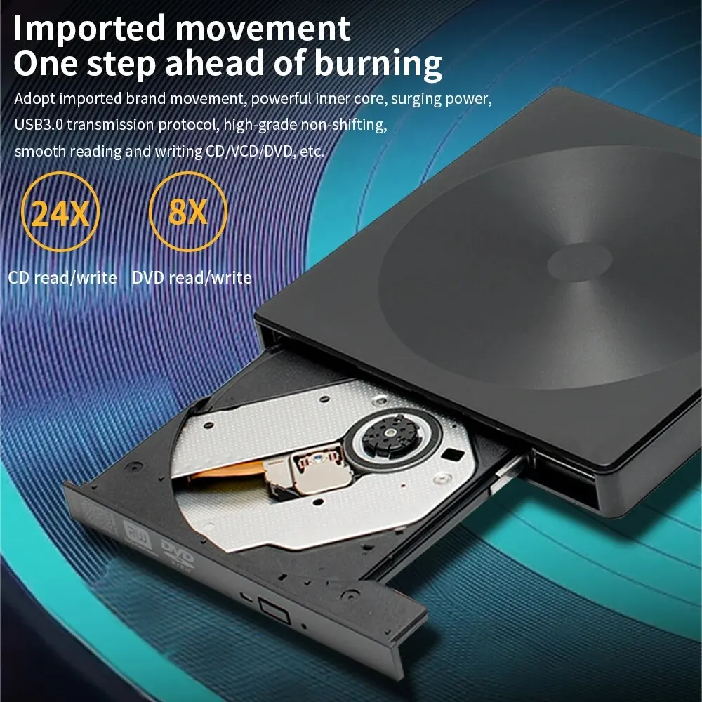 External Optical Drive DVD Drive DVD Writer USB3.0 for PC Laptop Notebook