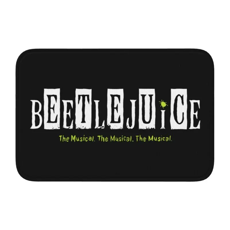 Felpudo de entrada personalizado con la película de terror Beetlejuices de Tim Burton, antideslizante, absorbente, para entrada