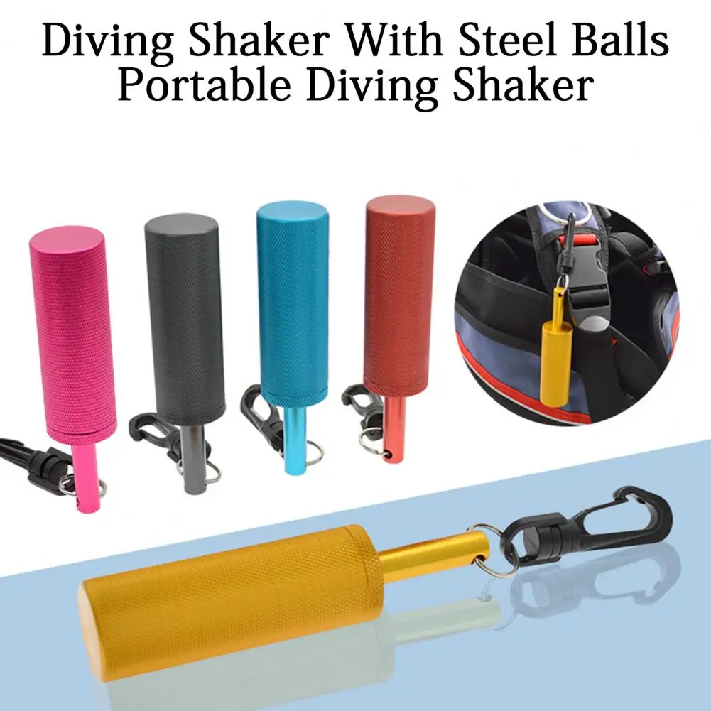 Scuba Diving Underwater Shaker with Clip Aluminum Alloy Underwater Communication Device Noise Maker Signal Bell for Scuba Diving scuba diving accessories