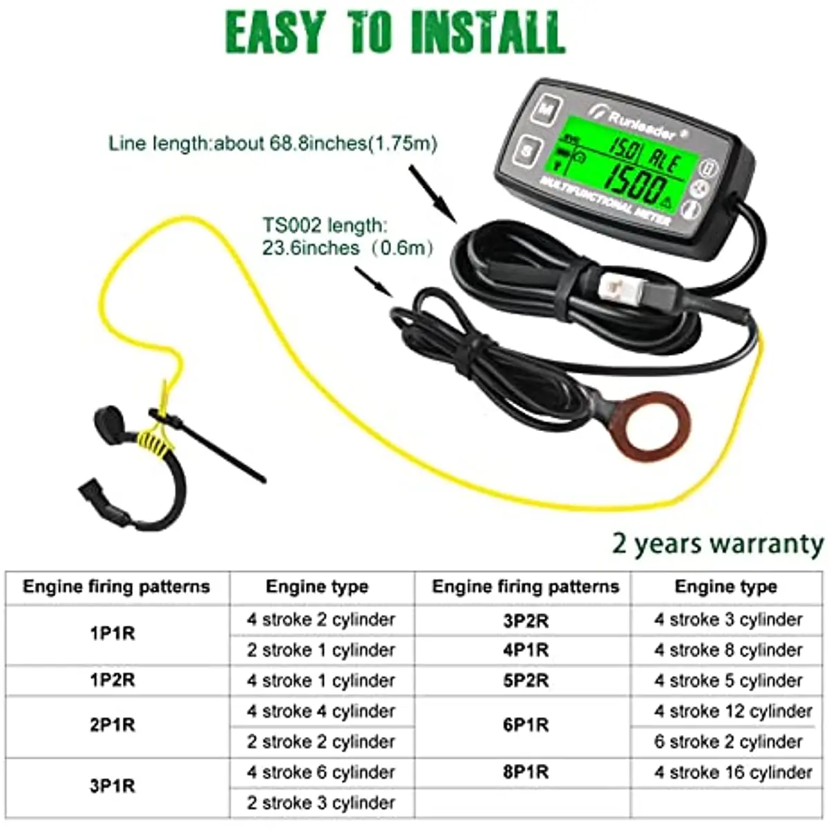 Digital Lcd Engine Temperature Gauge Over-temperature Alert With Sensor  Rl-ts002 For Motorcycle Dirtbike Atv - Temperature Sensor - AliExpress