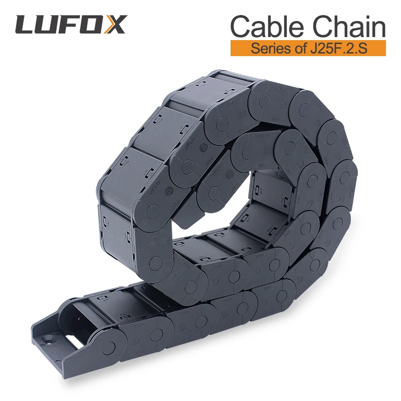 High Quality 1 Meter Cable Drag Chain J25F.2.S Enclosed Type Both Side Opening 25*38mm 57 50 60 75 77 100 103 10