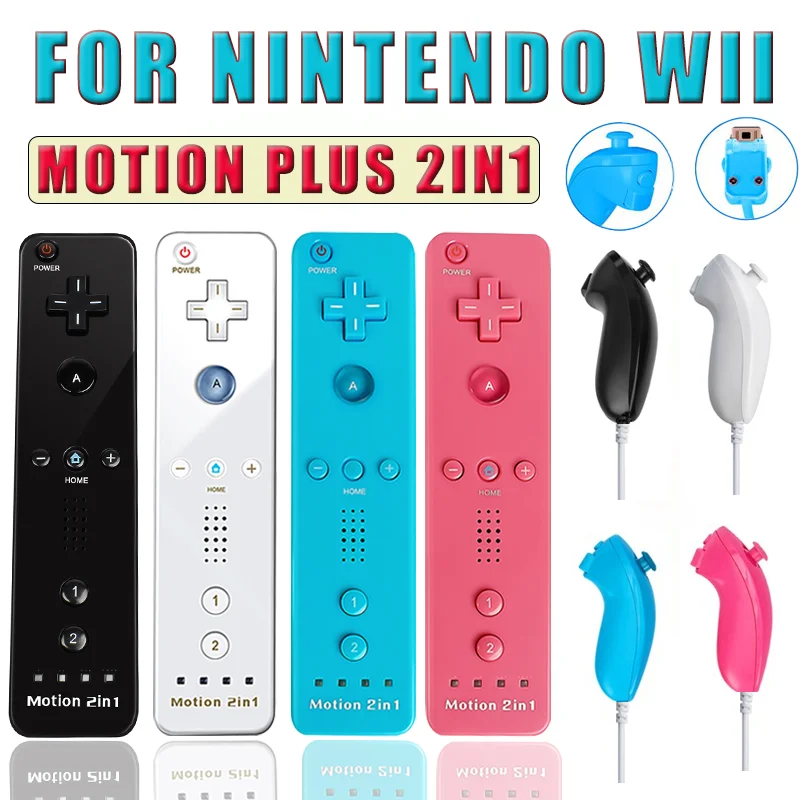 Para nintendo wii controlador wii remoto nunchuck wii movimento mais