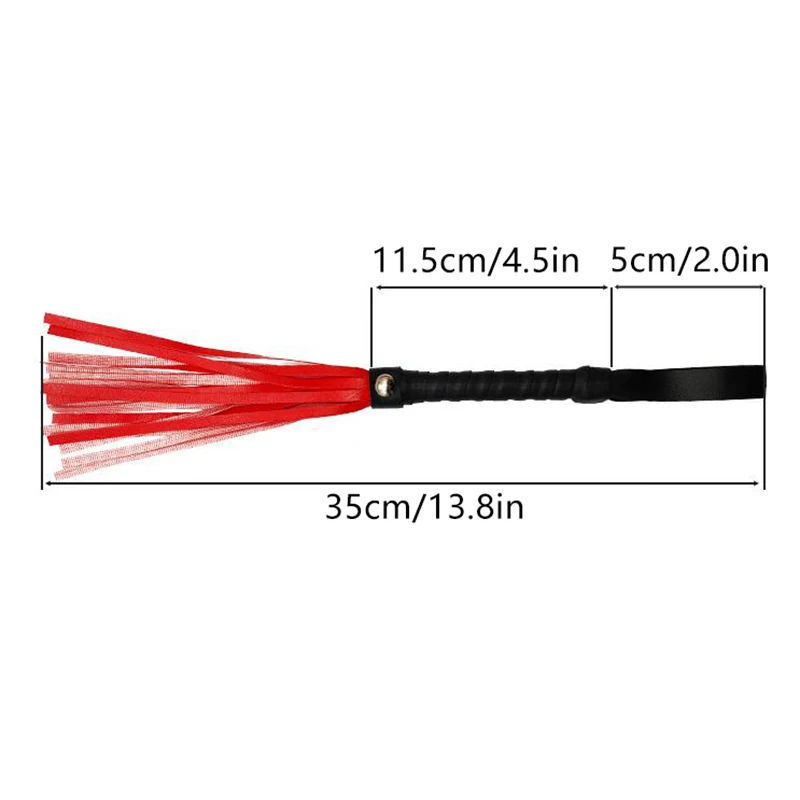 Pu Leather Pimp Whip Racing Riding Crop Party Flogger Hand Cuffs Queen Horse Riding Whip