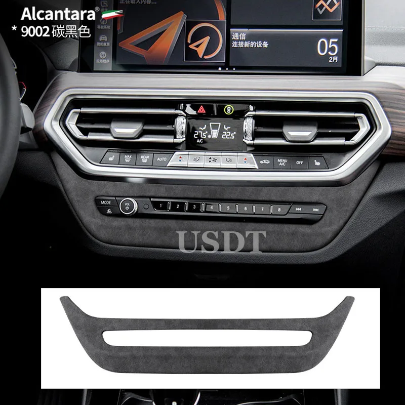 

For BMW X3 2023 2024 Top Suede Air Outlet Button Panel Cover Mat Volume Button Frame Protection Sticker Accessories