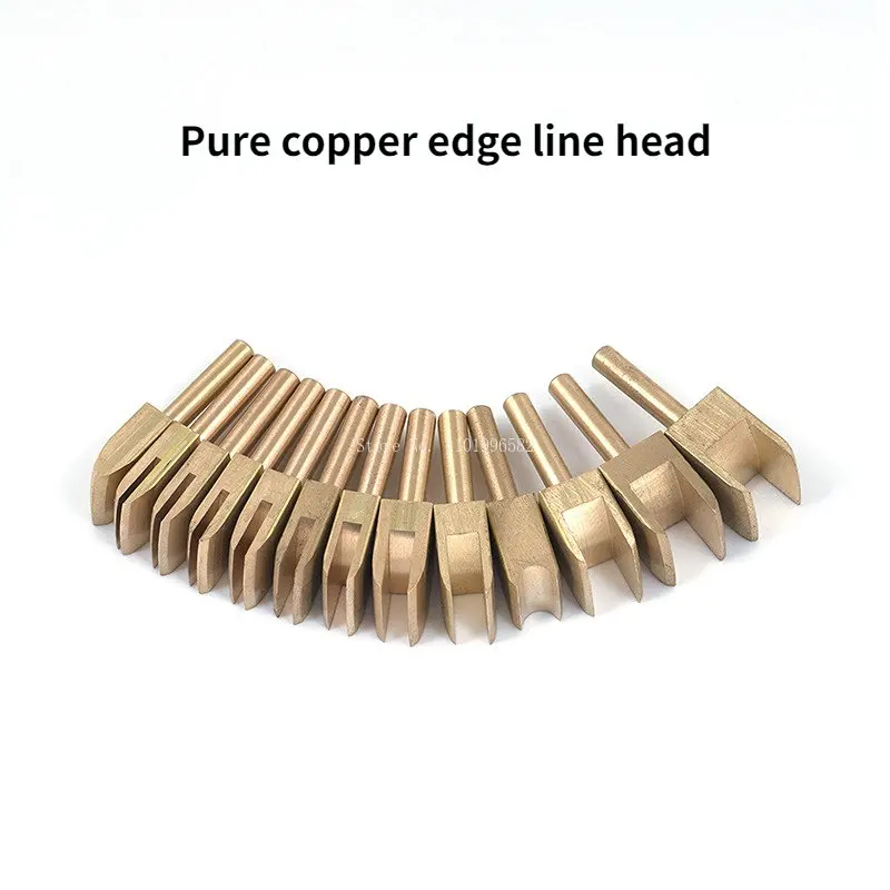 Pure Copper Pressing Edge Head Rolling Edge Head DIY Leather Treatment Electric Soldering Iron Hot Pressing Tool