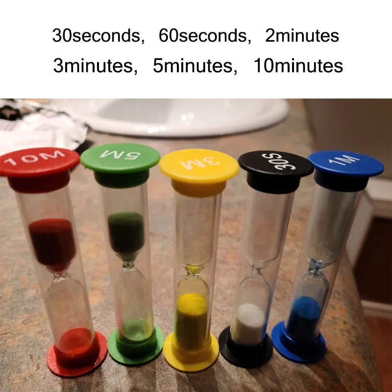Sand timer 6pcs for kids Tooth Brushing cooking office kitchen