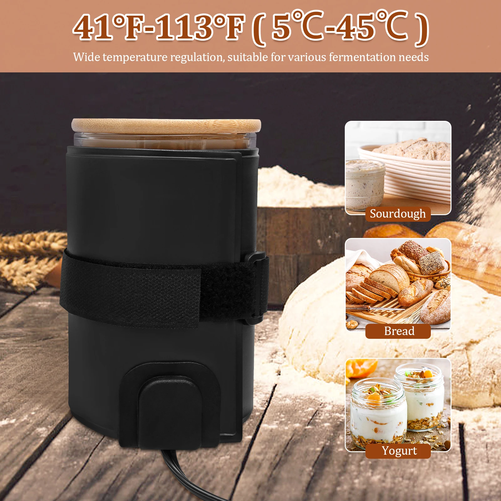 Adjustable Sourdough Fermentation Heating Wrap