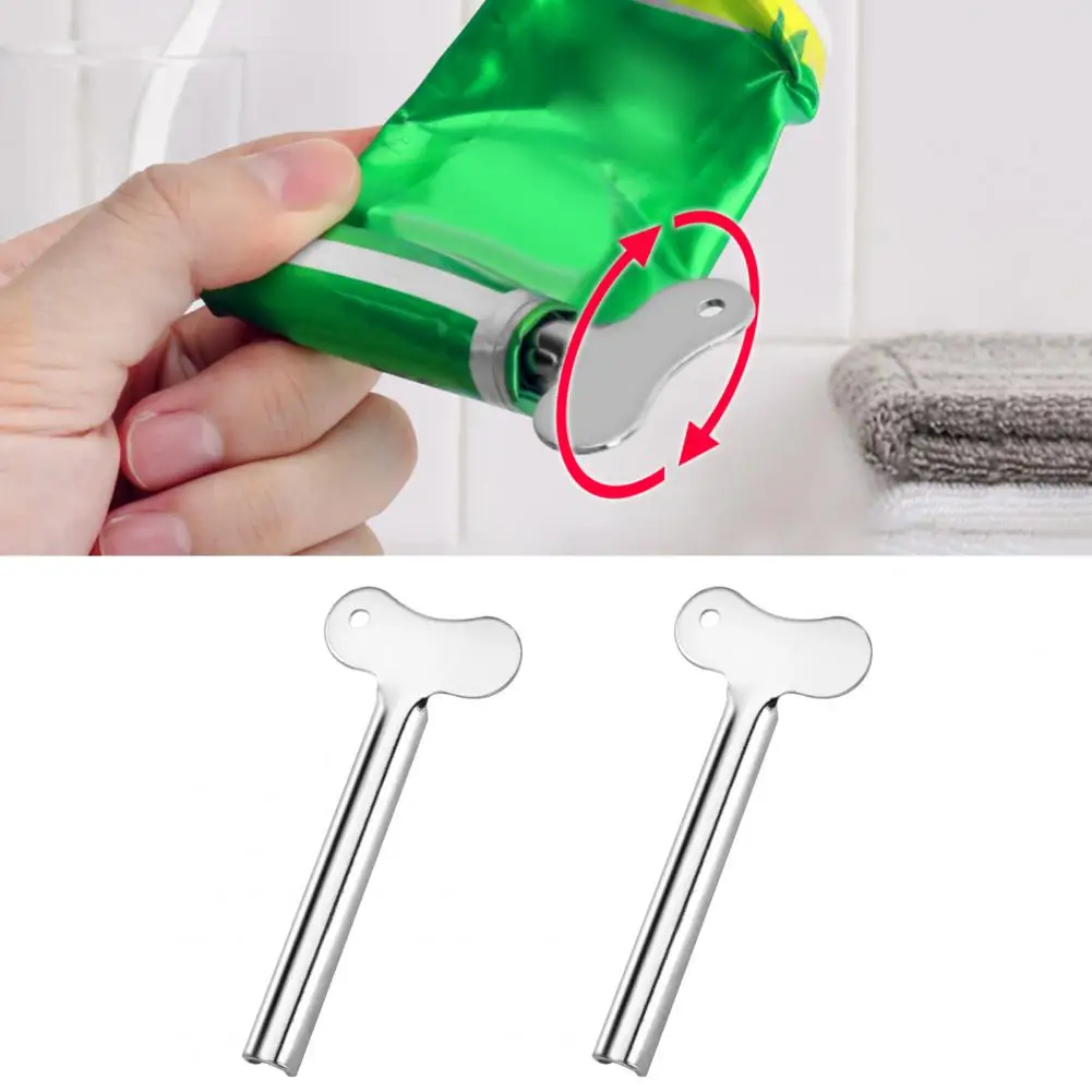 2Pcs Metal Toothpaste Squeezer Holder Lazy Labor-saving Reusable Stainless Steel Tube Creams Paint Squeezer Bathroom 3
