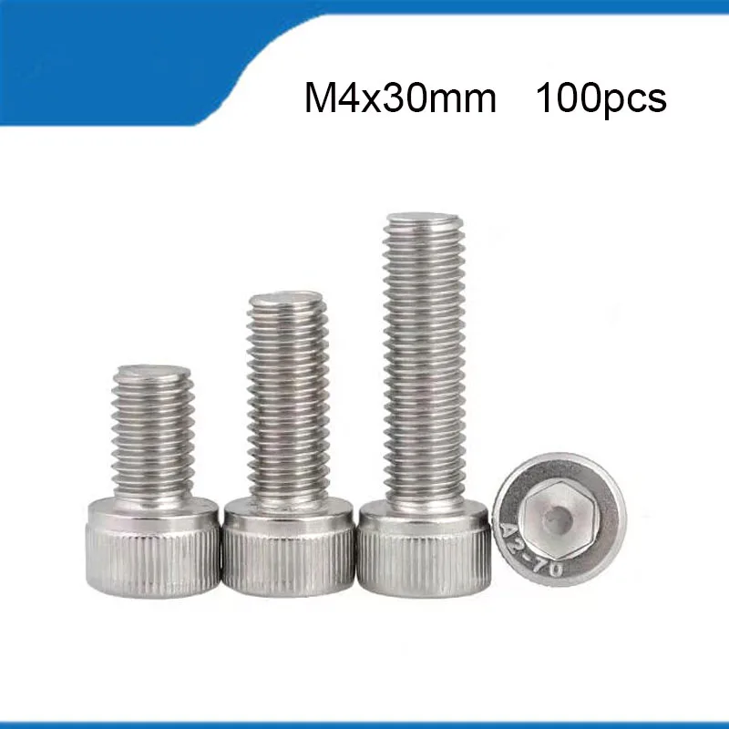 

Бесплатная доставка M4 * 30 мм Фотоэлементы 304 нержавеющая сталь M4 длина винта 30 мм DIN912 Шестигранная головка с шестигранной головкой болт с шестигранным углублением M4 болт