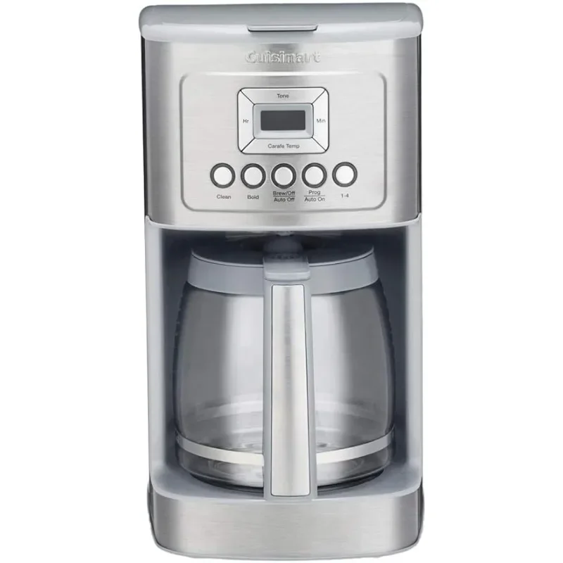 

Cuisinart DCC-3200 Programmable Coffeemaker with Glass Carafe and Stainless Steel Handle, 14 Cup, Light Grey