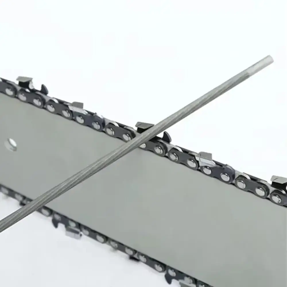 1Pcs 새로운 고탄소강 체인 파일 라운드 플라스틱 핸들 톱 샤프너 4.0/4.8/5.5mm 목공용 샤프닝 도구