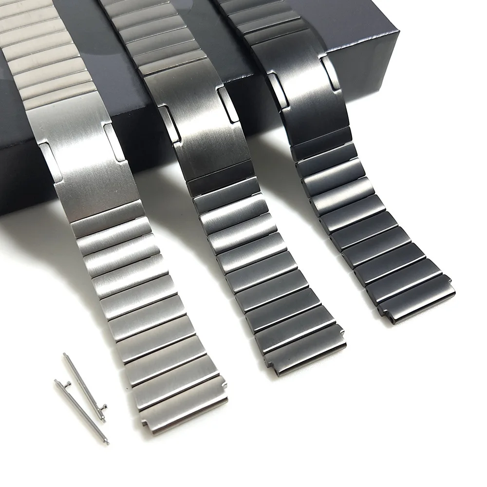 Stainless Steel 22mm Metal Watch Band Bracelet, Silver