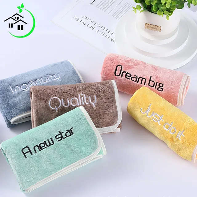2022 Új, Abszorbens Mikroszálas Szárítás Puha Kéz Törülköző Otthoni Textil Mosás Gondozás Fürdőszoba Háztartási Cikkek - Image 3