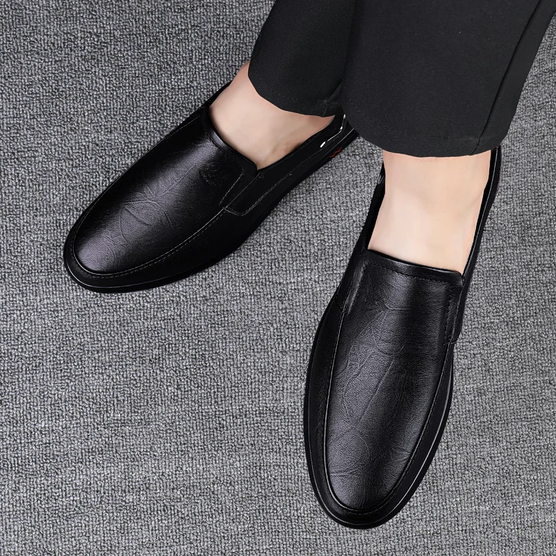 Casual Shoes Men Two Layer Cowhide Rubber Sole Handmade