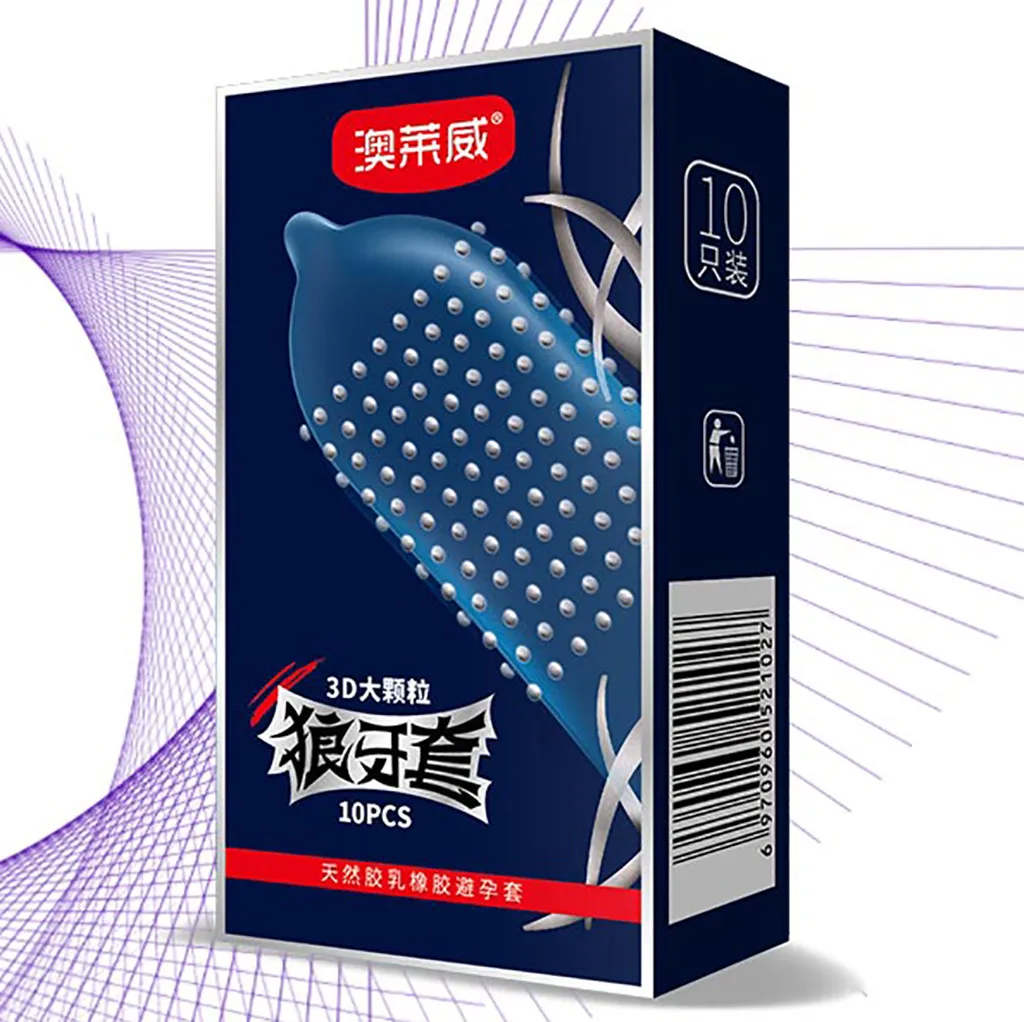 1box/10pcs Adult Condoms Latex Sensitive Dotted Massage Ribbed Stimulate,adult condoms