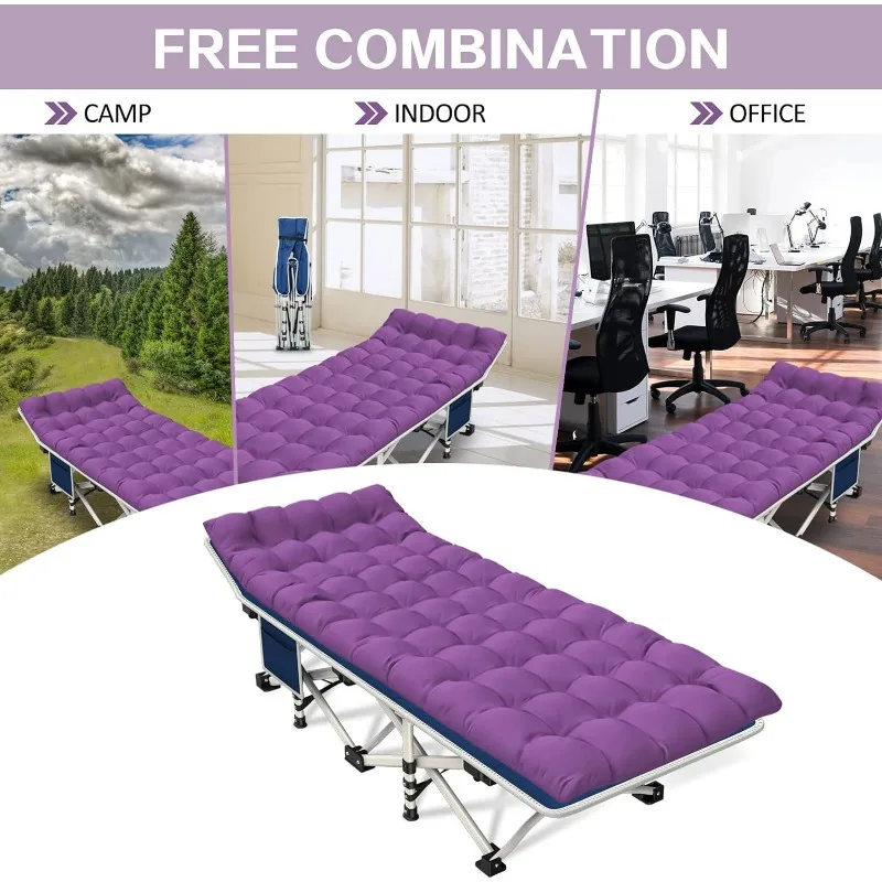 2 Pack Camping Cot with Mattress 3